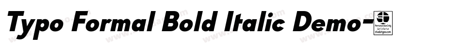 Typo Formal Bold Italic Demo字体转换